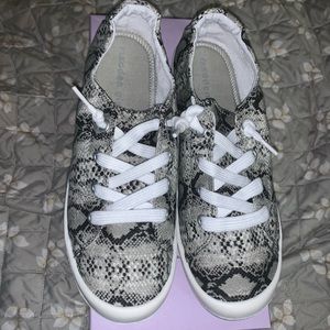 Madden Girl Snake Print Sneakers
